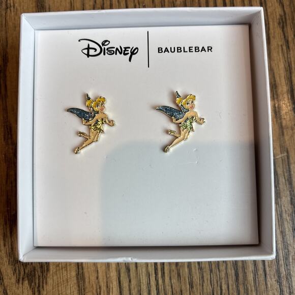 Disney Baublebar Tinkerbell Stud Earrings Peter Pan 1 Pair New in Gift Box NIB - Picture 6 of 6